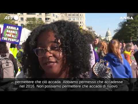 Usa 2024, migliaia di manifestanti pro-choice sfilano a Washington contro Trump
