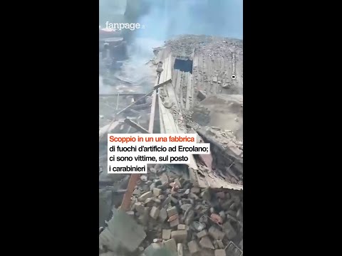 Scoppio in un una fabbrica di fuochi d’artificio ad Ercolano: ci sono vittime