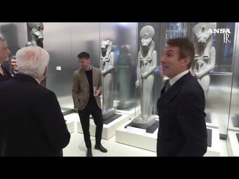 Mattarella a Torino, la visita al Museo Egizio per il bicentenario