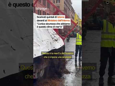 Quintali di letame davanti al Ministero dell’Interno: “L’unica sicurezza è questo clima di mer*a”