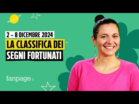 Oroscopo, la classifica dei segni più fortunati della settimana dal 2 all’8 dicembre 2024