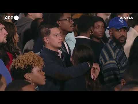 Usa2024, i sostenitori di Kamala Harris attendono i risultati elettorali