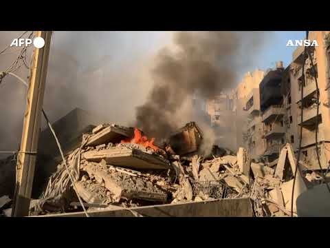 Beirut, i bombardamenti israeliani notturni sulla zona sud