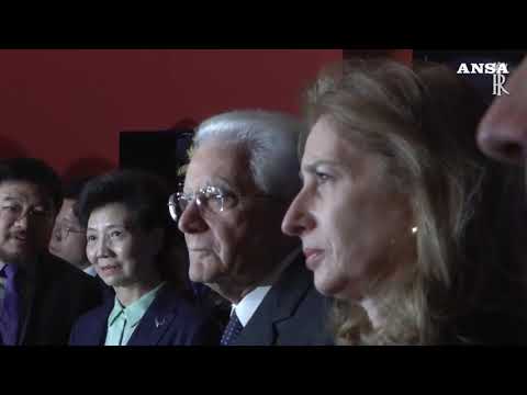 Il presidente Mattarella visita la mostra su Marco Polo a Pechino