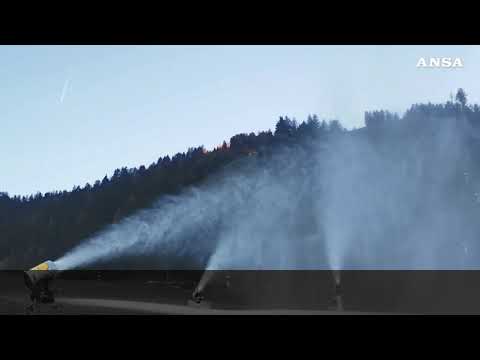 Sulle Dolomiti in funzione i cannoni sparaneve