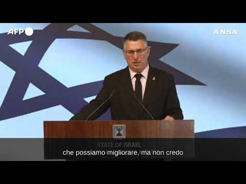 Gideon Saar: “La creazione di uno Stato palestinese non e’ realistica”