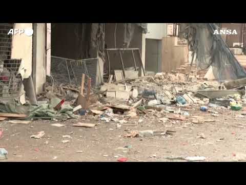 Libano, macerie nel sud di Beirut dopo i raid israeliani