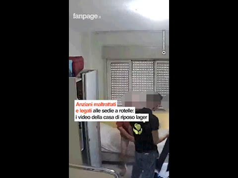 Anziani maltrattati e legati alle sedie a rotelle: i video della casa di riposo lager