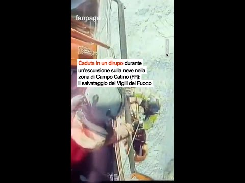 Caduta in un dirupo durante un’escursione sulla neve nella zona di Campo Catino (FR): il salvataggio