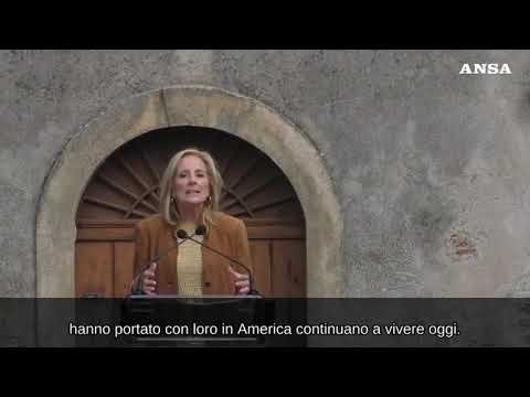 Jill Biden in visita a Gesso: “E’ bellissimo, qui sento il calore di casa”
