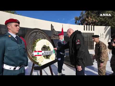 Beirut, Crosetto incontra comandate Forze armate libanesi Aoun