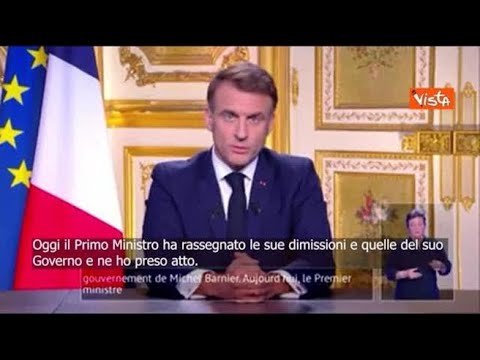 Macron: “Ho accettato le dimissioni di Barnier”