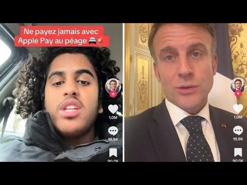 Francia, influencer paga con ApplePay al casello e viene multato, Macron gli risponde su TikTok