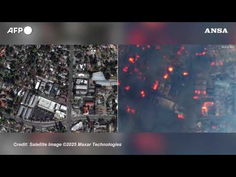 California, la citta’ di Altadena prima e dopo gli incendi