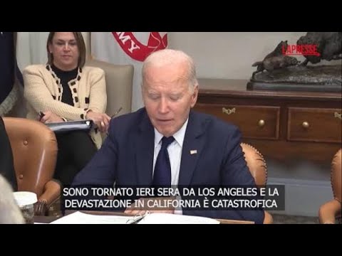 California, Biden: “I più devastanti incendi della storia di Los Angeles”
