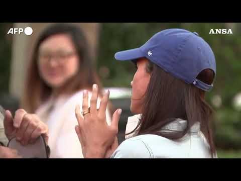 Harry e Meghan visitano un centro di soccorso a Pasadena