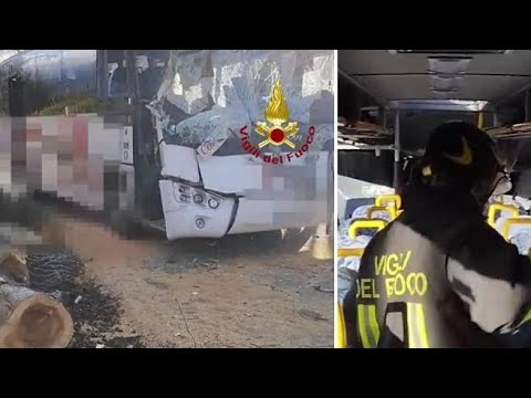 Scuolabus travolto dall’albero a Rignano sull’Arno: il video dei vigili del fuoco