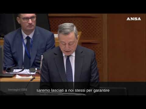 Draghi: “Potremmo essere lasciati soli a garantire la sicurezza in Ucraina”