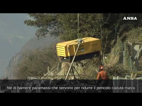 Consolidamento della roccia sopra la citta’ di Bolzano
