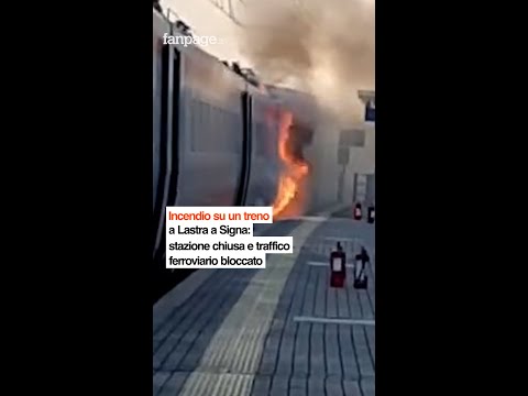 Incendio su un treno a Lastra a Signa: stazione chiusa e traffico ferroviario bloccato