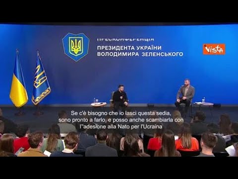 Zelensky: “Pronto a dimettermi in cambio di adesione Ucraina alla Nato”