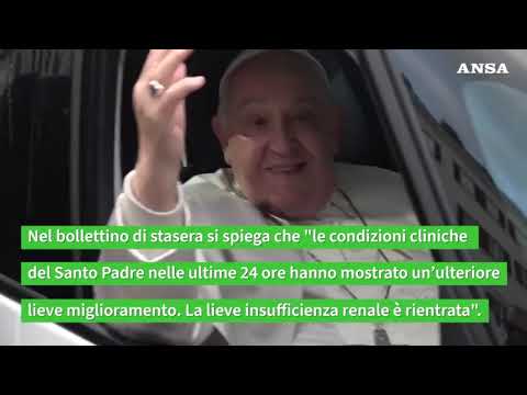 Il Papa migliora ancora, i reni non preoccupano