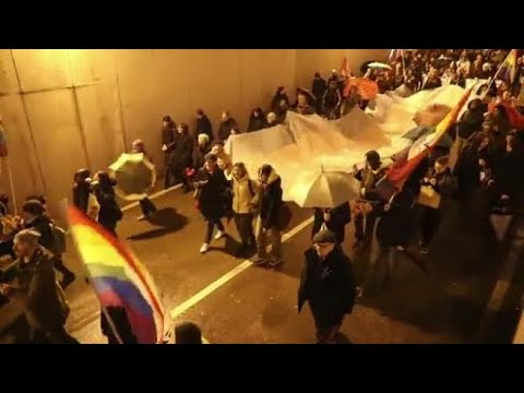 Poliziotta picchiata, il corteo colorato per dire no alla violenza