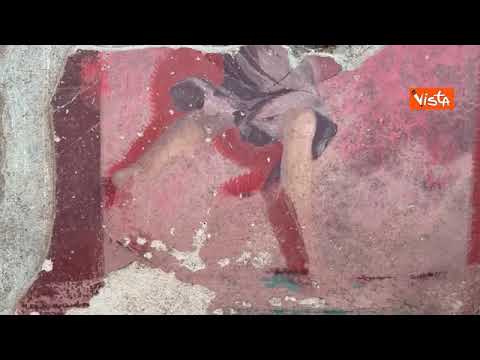 Scoperta a Pompei nuova sala affrescata con iniziazione ai misteri e corteo di Dioniso
