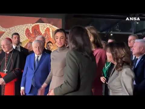 Roma, la regina Rania con Laura Mattarella ad una mostra