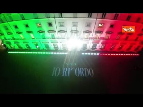Giorno Ricordo, Palazzo Chigi illuminato col tricolore e le bandiere di Camera e Senato a…