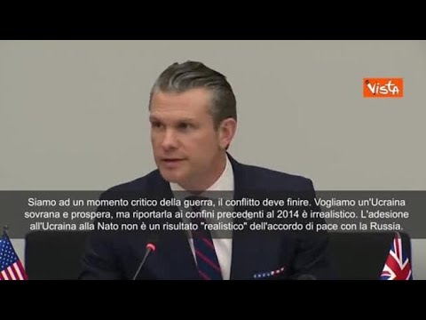Pete Hegseth (Pentagono): “L’Ingresso dell’Ucraina nella Nato non è realistico”