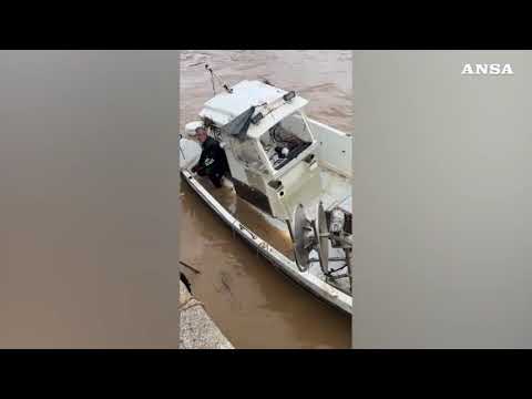 Bomba d’acqua nel Grossetano, rovesciate barche nel porto di Talamone