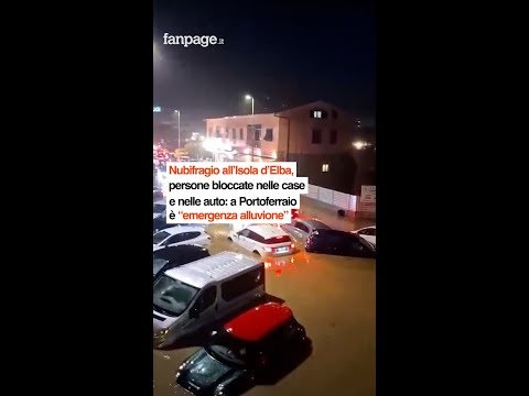 Nubifragio all’Isola d’Elba, salvate persone bloccate nelle case e nelle auto