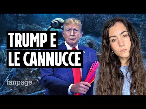 Addio cannucce di carta, Trump torna alla plastica: “Non danneggia animali e oceani”, ma è falso