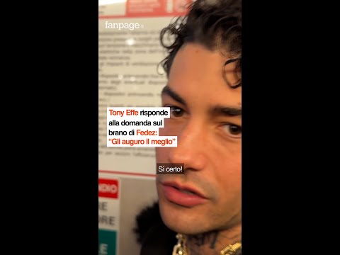 Tony Effe risponde alla domanda sul brano di Fedez: “Gli auguro il meglio”