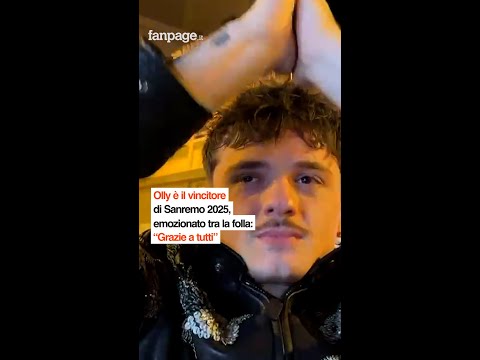 Olly è il vincitore di Sanremo 2025, emozionato tra la folla: “Grazie a tutti”