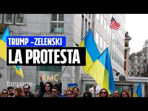 Trump-Zelensky, protesta degli ucraini al consolato americano: “Un atto di bullismo per umiliarci”