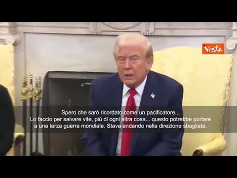 Trump a Zelensky: Spero di essere ricordato come un pacificatore