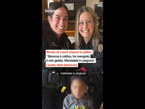 Bimbo di 4 anni chiama la polizia: “Mamma è cattiva, ha mangiato il mio gelato. Mandatela in prigion