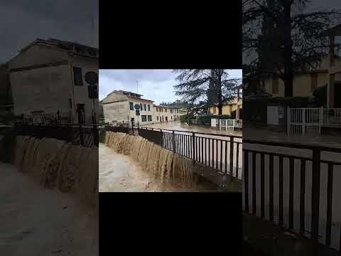 Forte temporale su Firenze, frane e strade sott’acqua. L’Arno fa paura