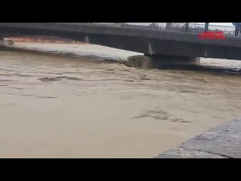 Maltempo a Pisa, l’Arno in piena fa paura: il video
