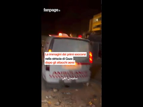 Le prime immagini dei soccorsi a Gaza, dopo gli attacchi aerei israeliani di questa notte