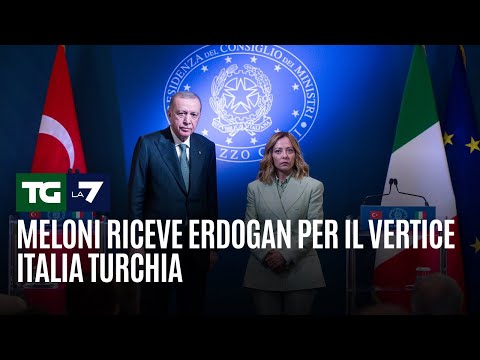 Meloni riceve Erdogan per il vertice Italia Turchia