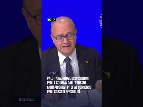 Valditara, nuove disposizioni per la scuola: stretta su violenze ai prof e corsi sessualità