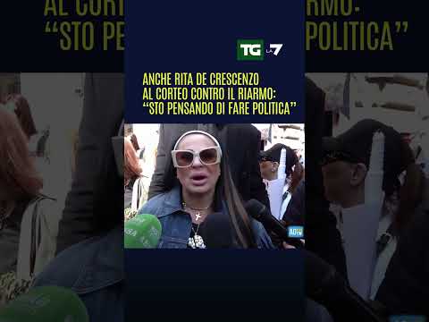 Anche #RitaDeCrescenzo al corteo contro il riarmo: “Sto pensando di fare politica”
