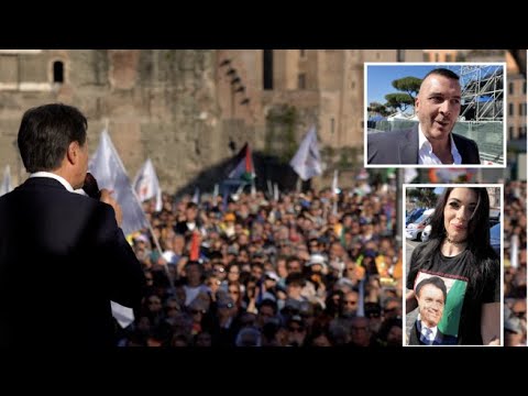 Corteo per la pace dei 5 Stelle, il ritorno di Casalino e delle bimbe di Conte