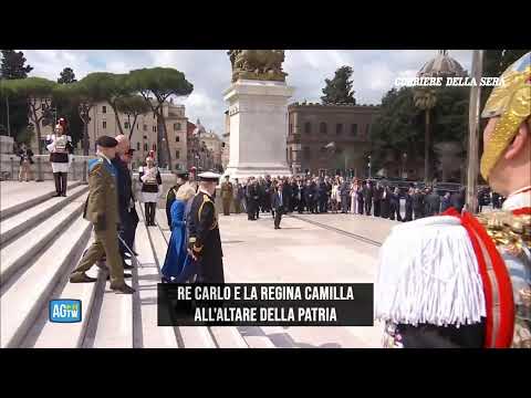 Carlo e Camilla all’Altare della Patria