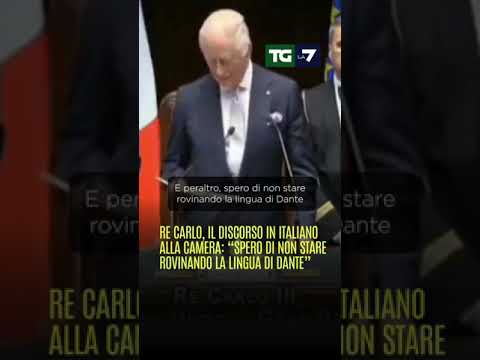 Re Carlo, il video del discorso alla Camera: “Spero di non stare rovinando la lingua di Dante”