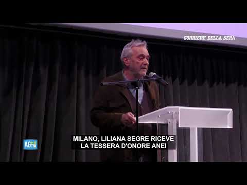 Liliana Segre riceve tessera d’onore Anei