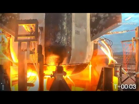 Il lancio del razzo di Blue Origin: il countdown e il lift-off